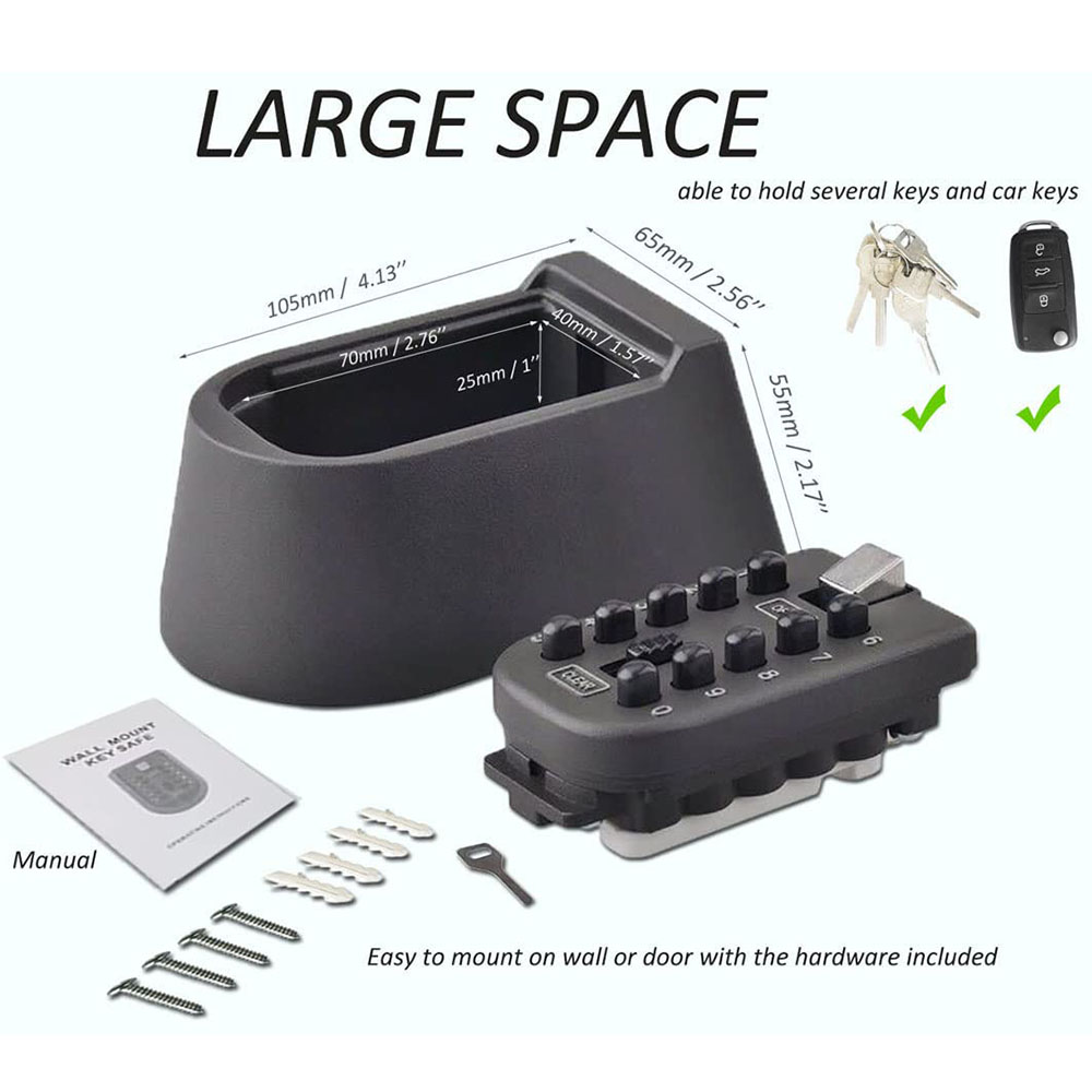 Key Lock Box Wall Mounted Push - Lockbox Key Secure ulasan dan harga