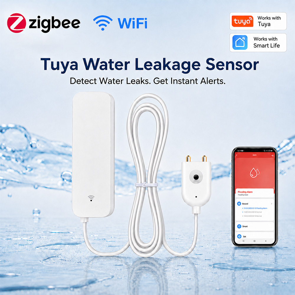 ZigBee WiFi Water Leak Sensor  - Water Alarm Sensor ulasan dan harga