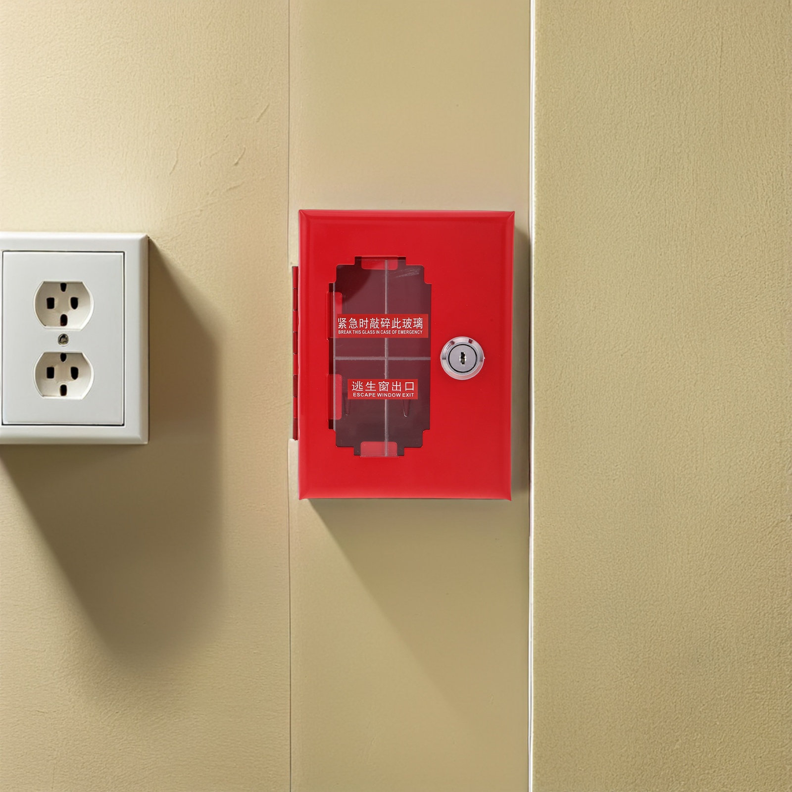 Metal Door Lock Box Wall Mount - Lockbox Key Secure ulasan dan harga
