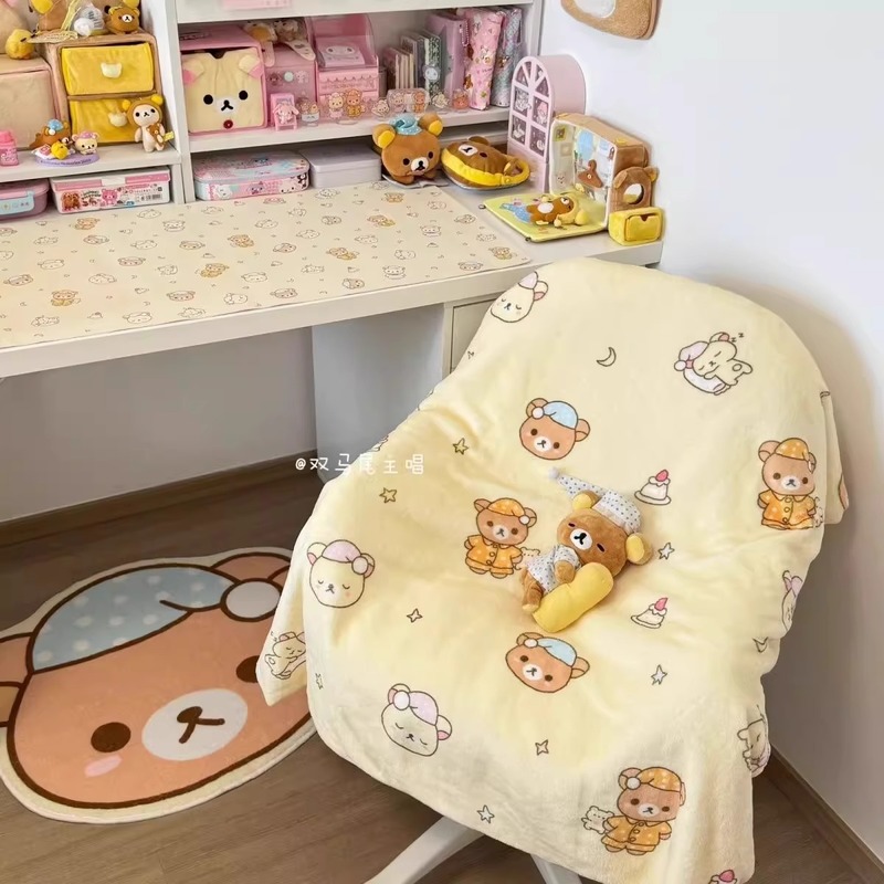 Cartoon Rilakkuma Flannel Thro - Fire Blanket Kitchen ulasan dan harga