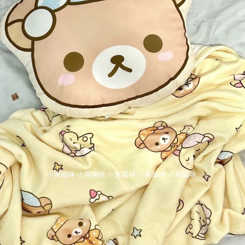 Cartoon Rilakkuma Flannel Thro - Fire Blanket Kitchen ulasan dan harga