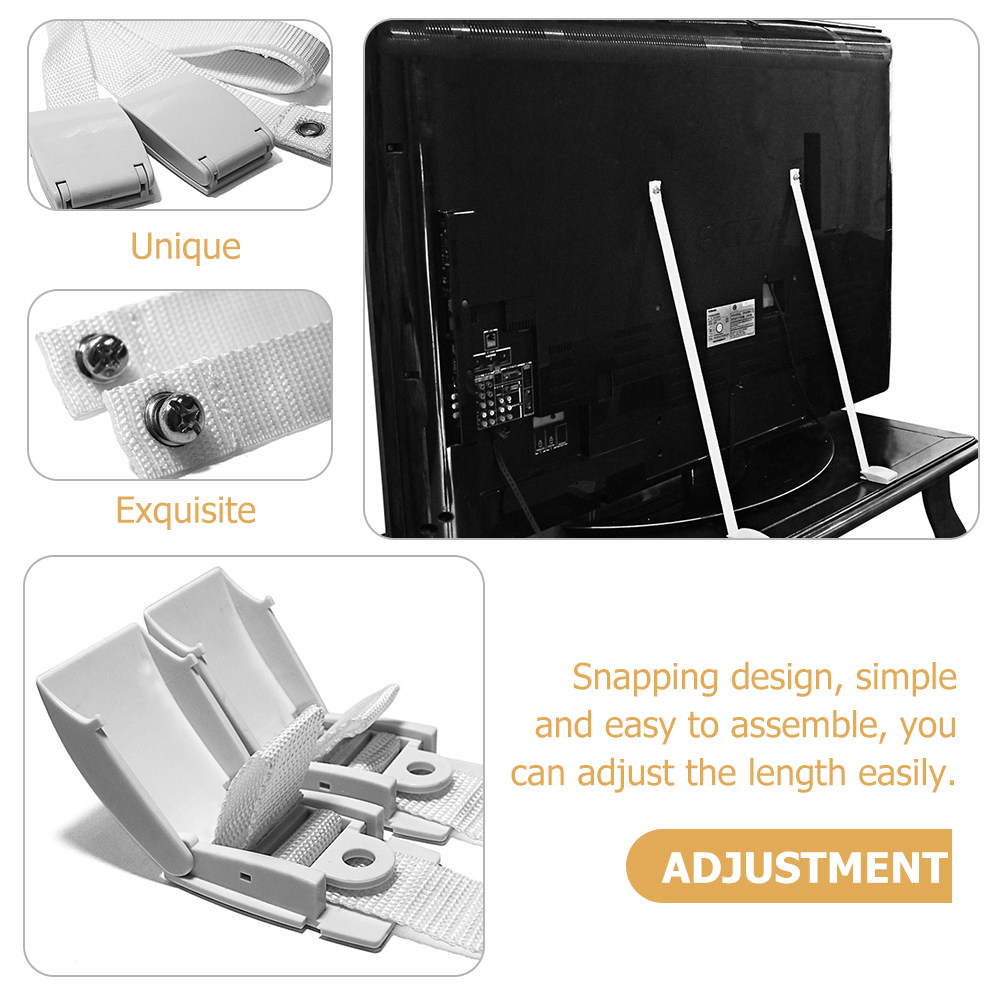 2Pcs TV Anti Tip Strap Adjusta - Earthquake Anchor Strap ulasan dan harga