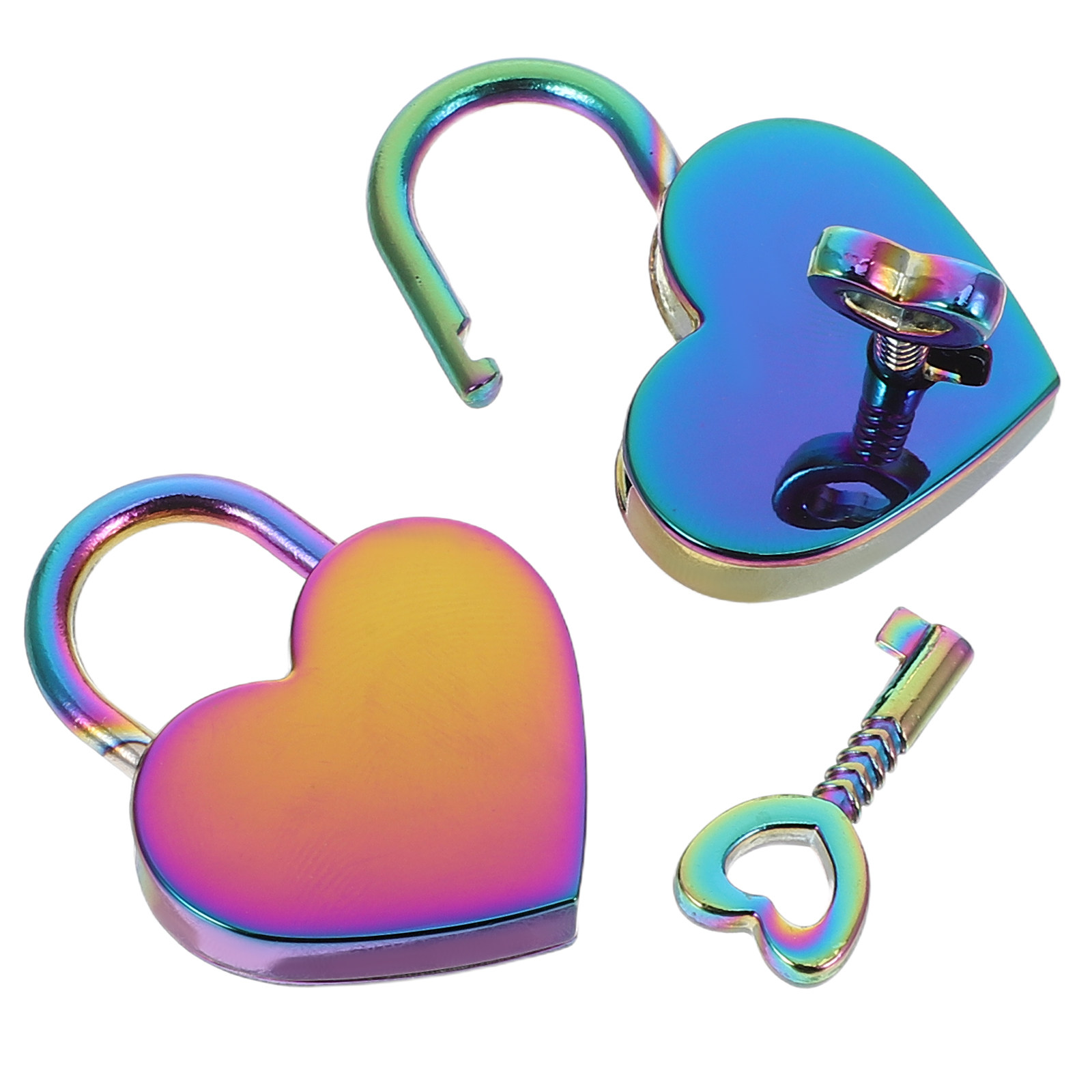 2Set Mini Heart Shaped Padlock - Lockbox Key Secure ulasan dan harga